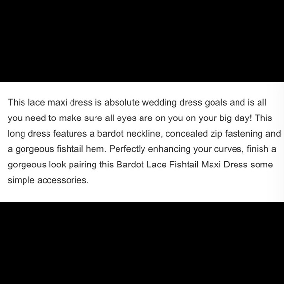 π€HPπ Off-the-Shoulders Lace Bardot Dress π - Picture 5 of 6